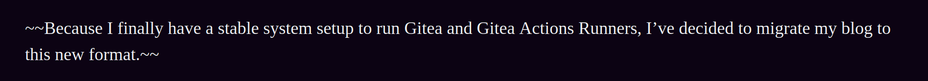 Strikethrough issue